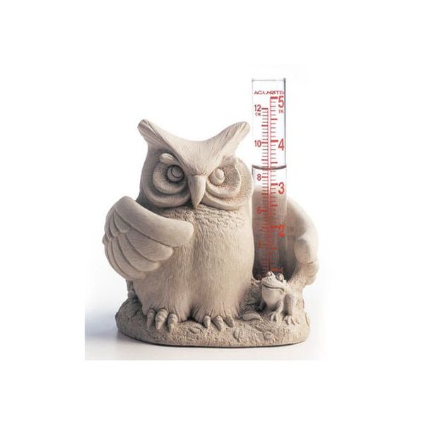 Wet Owl Rain Gauge by Sculptor Carruth Figurine